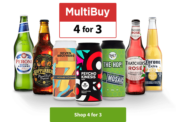 Mix and match: buy 4 for the price of 3