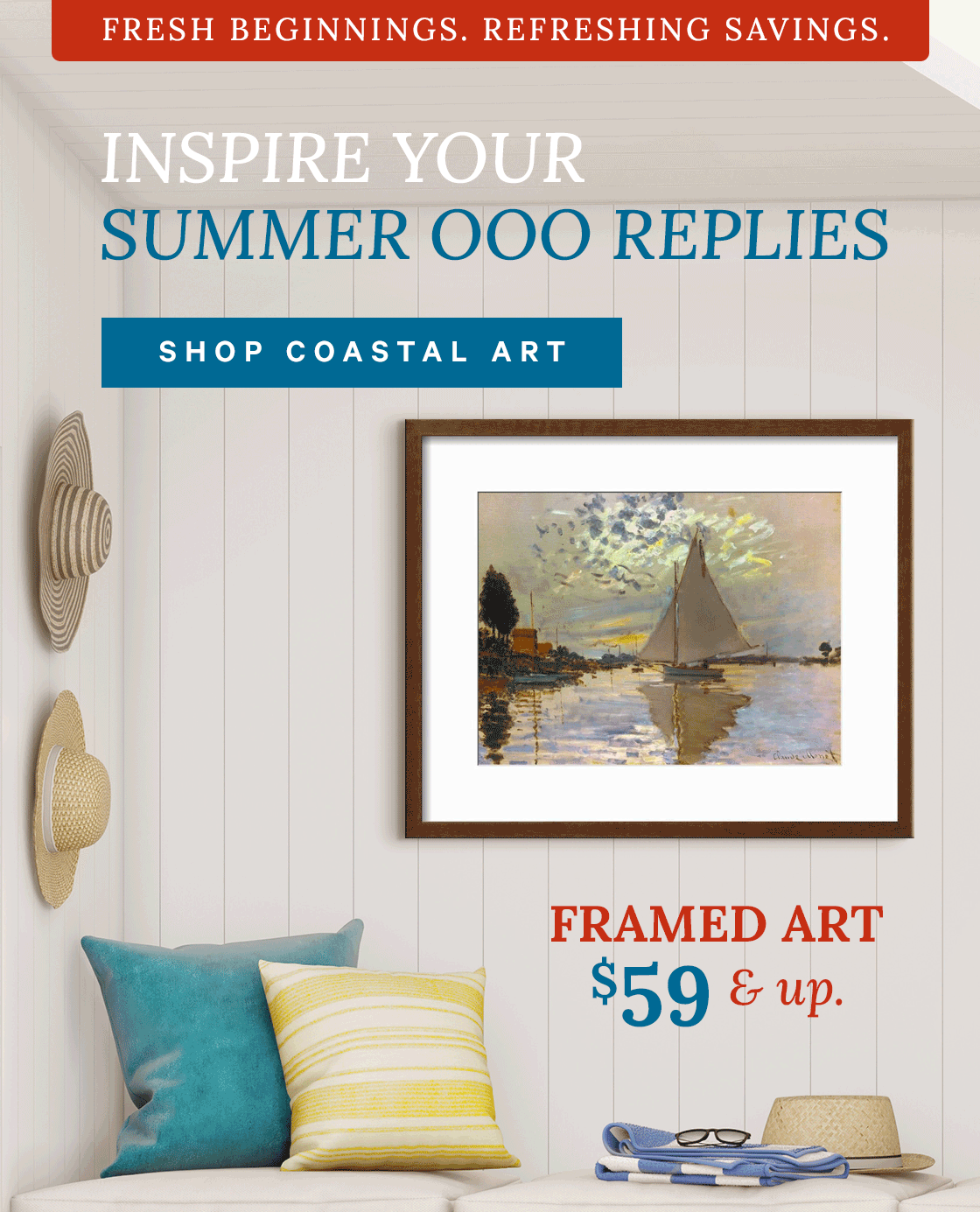 We're going to the beach with coastal art. Milled