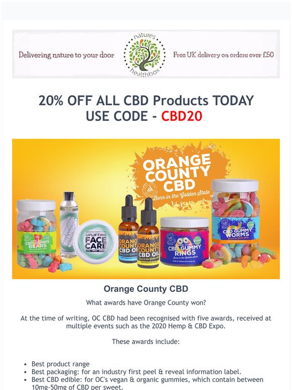 20% OFF ALL CBD Products TODAY....