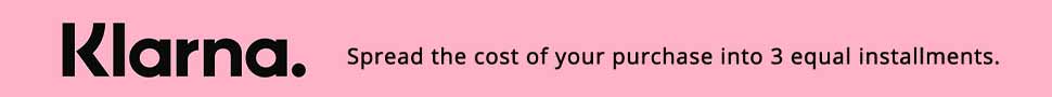 Klarna. Spread the cost of your purchase into 3 equal installments.