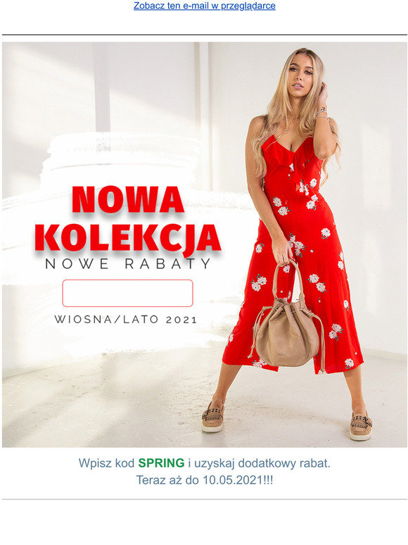 Nowa kolekcja - nowe rabaty. Przez cay weekend z kodem SPRING sporo taniej
