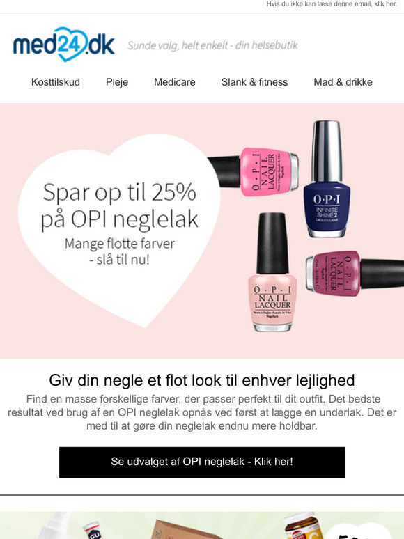 Lagersalg | Op til -25% p OPI neglelak