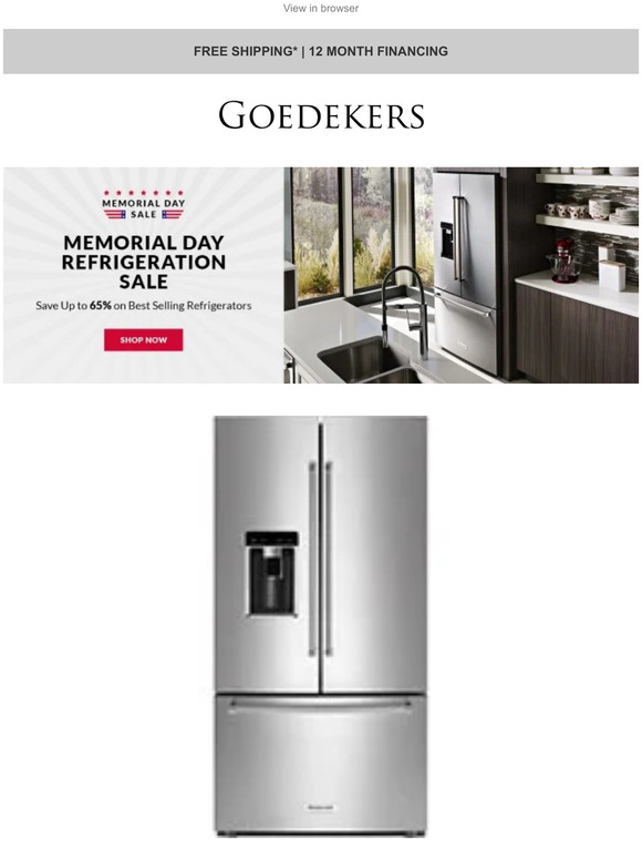 Refrigerators on Sale! Save Up to 65%!
