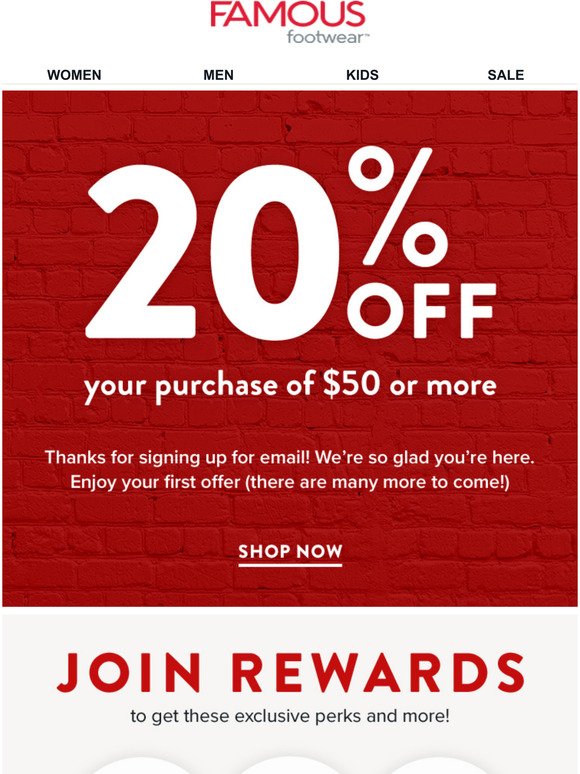 Famous Footwear Canada Email Newsletters: Shop Sales, Discounts, and Coupon  Codes