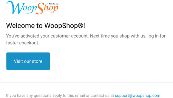 Customer account confirmation