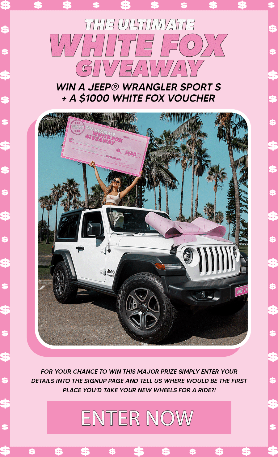 White Fox Boutique: WIN A JEEP WRANGLER + $1000 VOUCHER | Milled