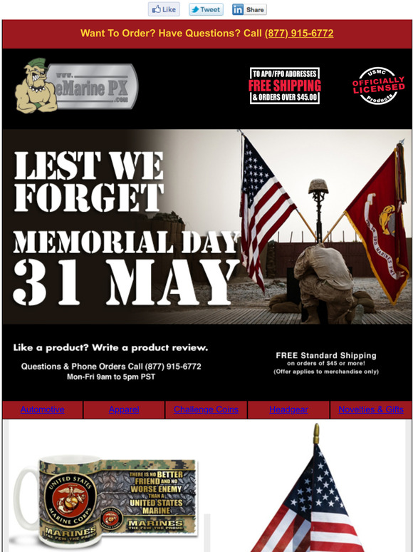 Lest We Forget Memorial Day 31 May