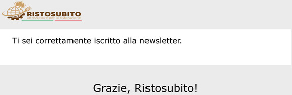 Iscrizione alla newsletter confermata