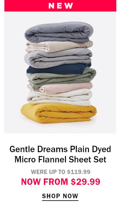 Gentle Dreams Plain Dyed Micro Flannel Sheet Set