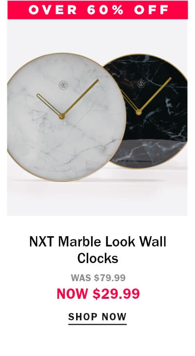 NXT Marble Look Wall Clocks