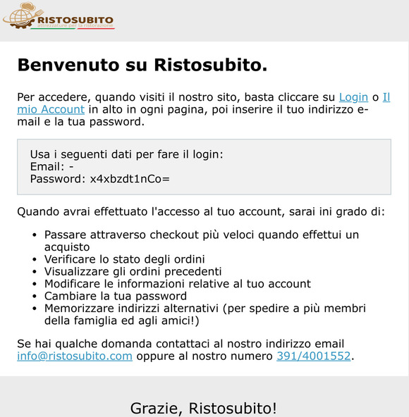 Benvenuto, --