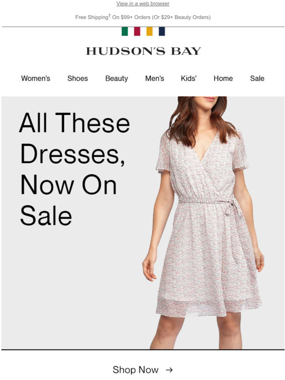 hudson bay dresses on sale