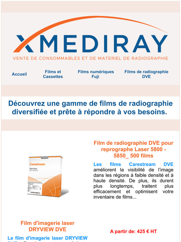 Dcouvrez une gamme de films de radiographie diversifie et prte  rpondre  vos besoins.