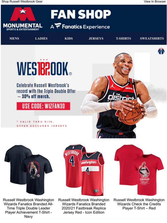Westbrook Sets the Record! Celebrate His Record-Setting Night With New Gear