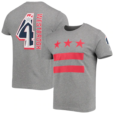 Russell Westbrook Washington Wizards New Era City Edition Player T-Shirt – Heathered Gray