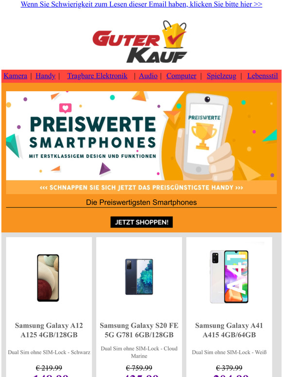 Die Preiswertigsten Smartphones!