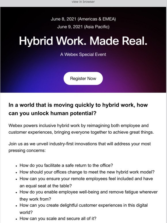 Join us! For our first Hybrid Work. Made Real. Event