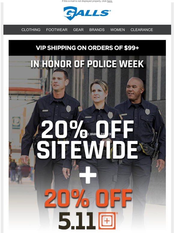 Galls Police Week >> 20 off 5.11 Tactical Milled