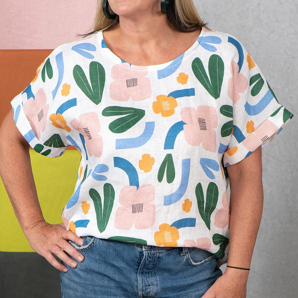 Image of Cuff Sleeve Top Sewing Pattern - PDF Pattern Download