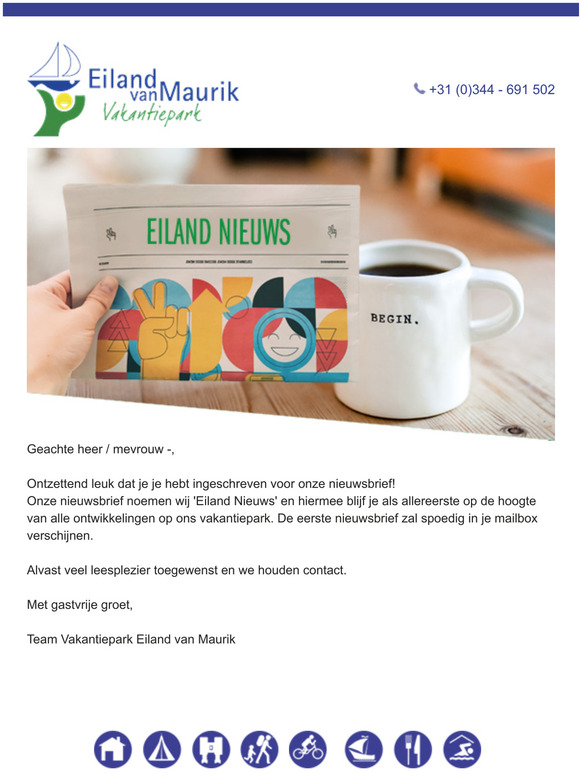 Aangemeld voor Eiland nieuws