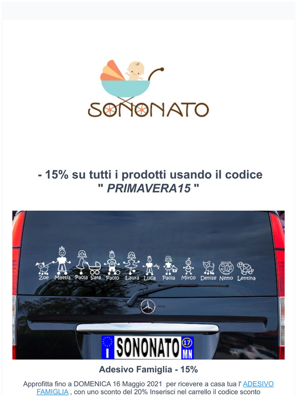 In Primavera arrivano gli Sconti su SonoNato