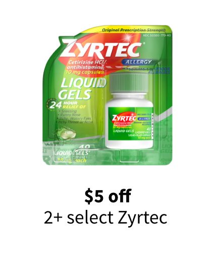$4 off 2+ select Zyrtec