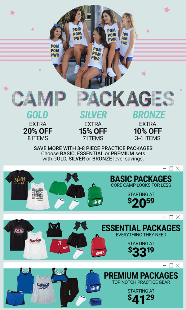 Omni Cheer Camp Packages for Every Budget! Get Yours Milled