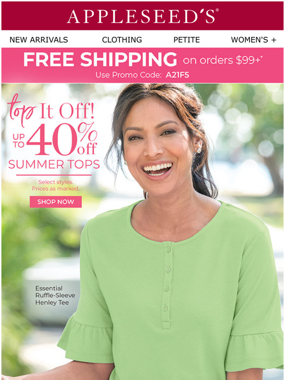 Appleseeds: Top It Off Event! Up to 40% off Summer Tops | Milled