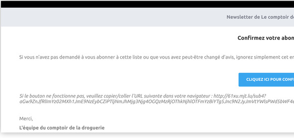 Merci pour votre inscription