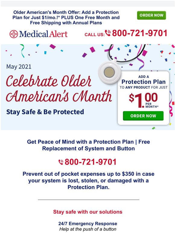 Older American's Month Offer: $1 Protection Plan