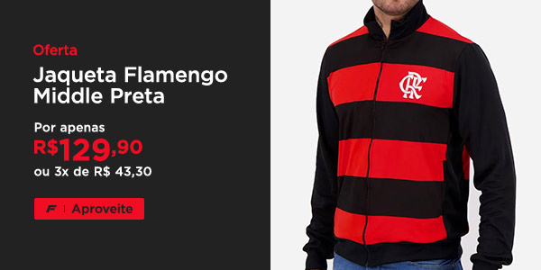 jaqueta flamengo middle preta