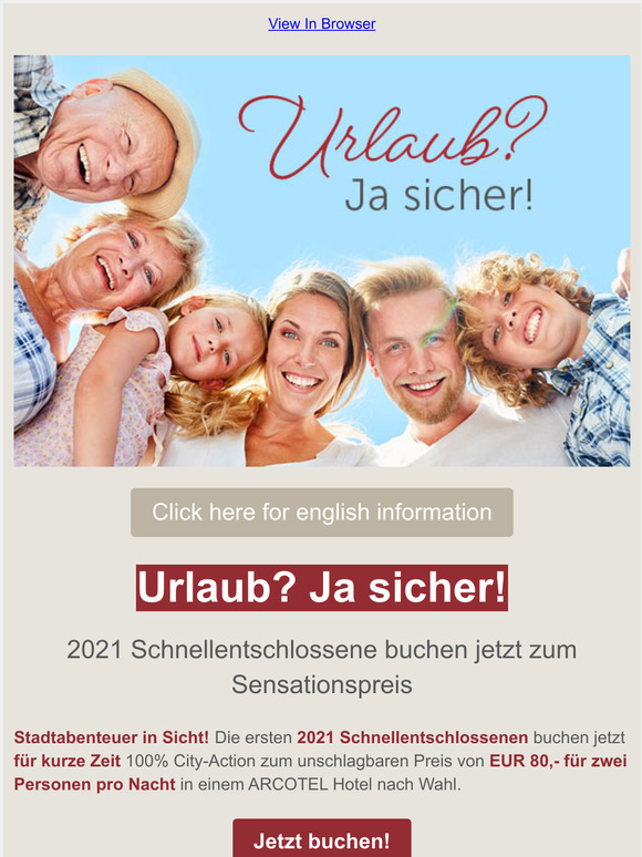 Urlaub? Ja sicher!