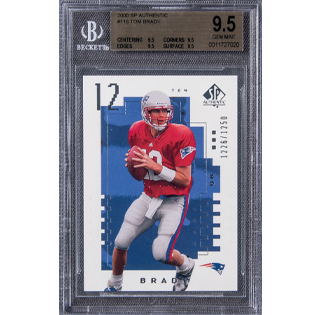 TOM BRADY 2000 PLAYOFF CONTENDERS #144 ROOKIE CARD - BGS MINT 9 BGS AUTO 10