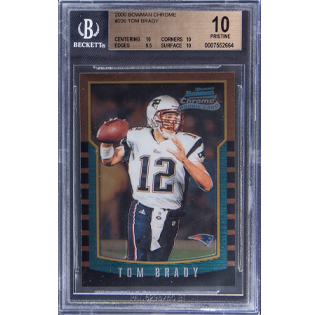 Lot Detail - 2000 Bowman Chrome Refractors #236 Tom Brady Rookie Card - BGS  NM-MT+ 8.5