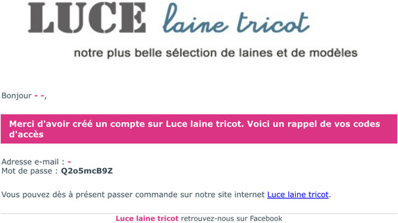 [Luce laine tricot] Bienvenue !