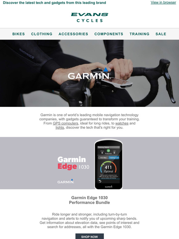 evans cycles garmin