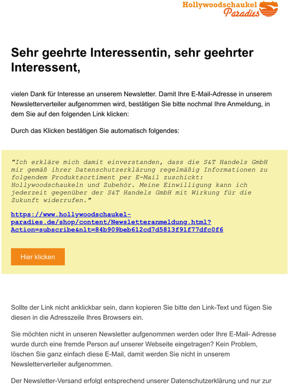 Bitte besttigen Sie Ihre Anmeldung zu unserem Newsletter
