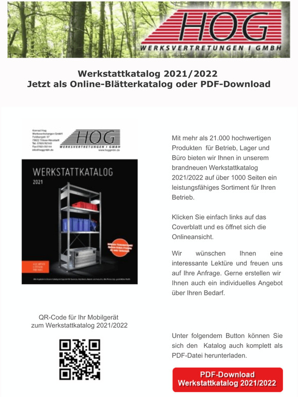 Werkstattkatalog 2021/2022 - Jetzt als Online-Bltterkatalog oder PDF-Download