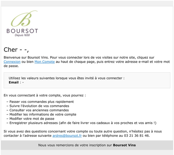 Bienvenue, --