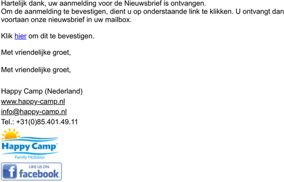 Aanmelding Nieuwsbrief