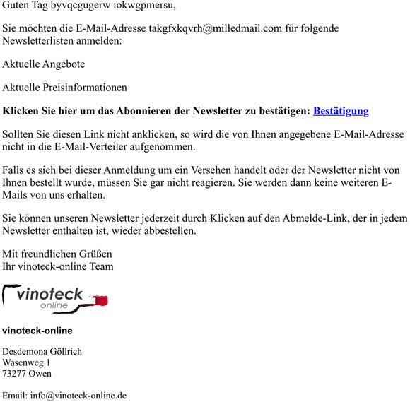 Ihre Anmeldung zum Newsletter