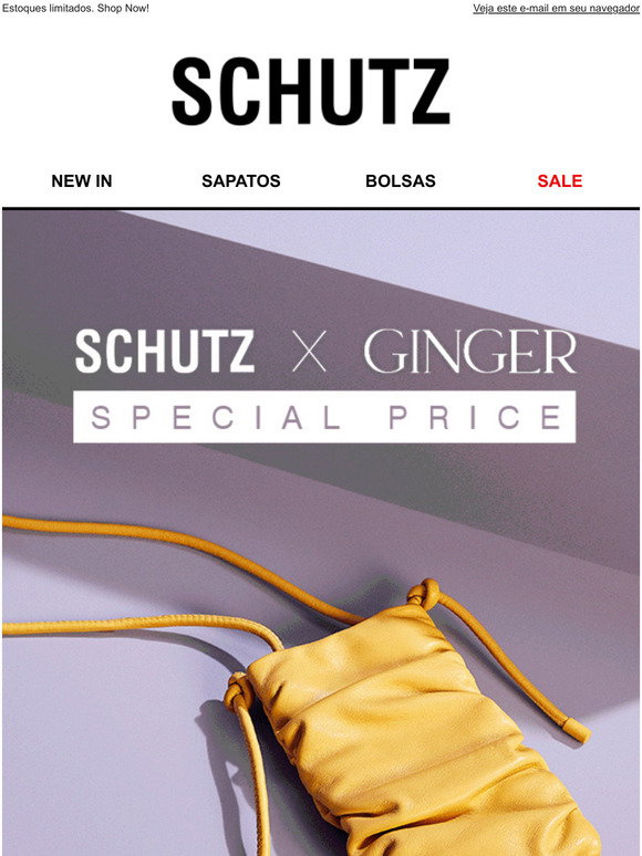 Bolsa Schutz X Ginger Moon Bag Yellow Amarelo
