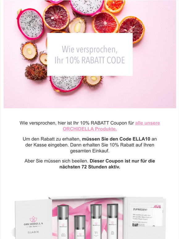  Wie versprochen - Ihr 10% Rabatt-Code