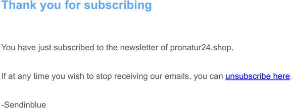 Subscription confirmed