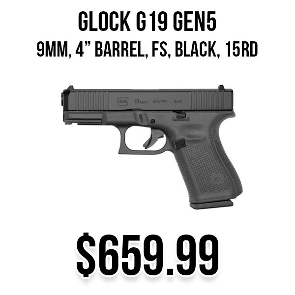 Glock G19 Gen5 available at Impact Guns!