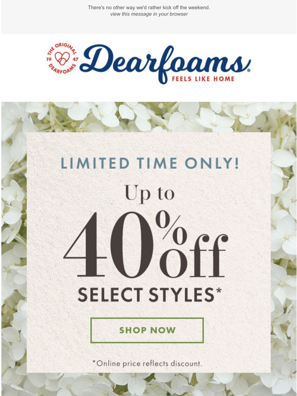 dearfoams online coupon