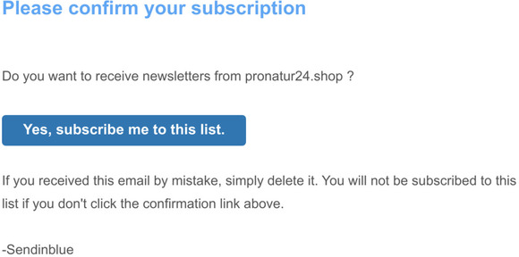 Please confirm subscription