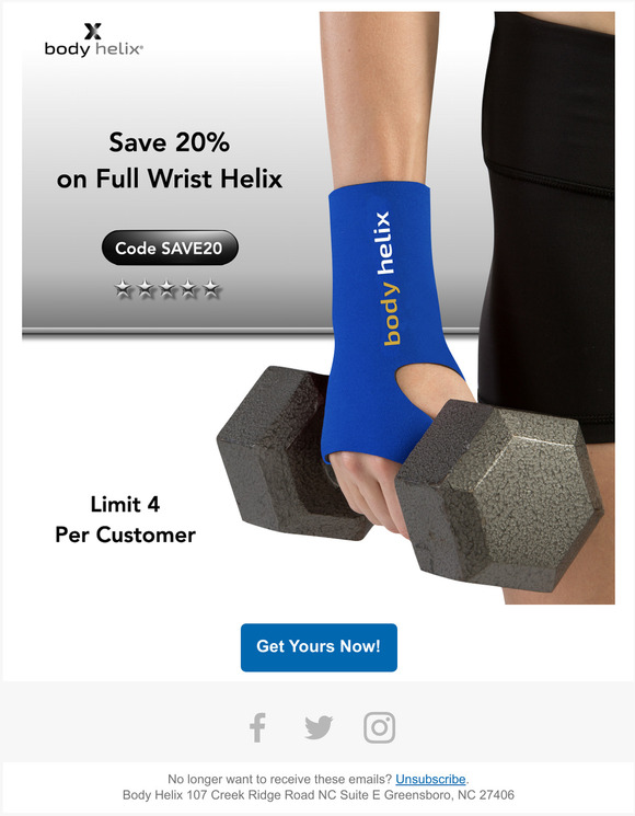 NEW PROMO ALERT  20% Off Wrist Helix