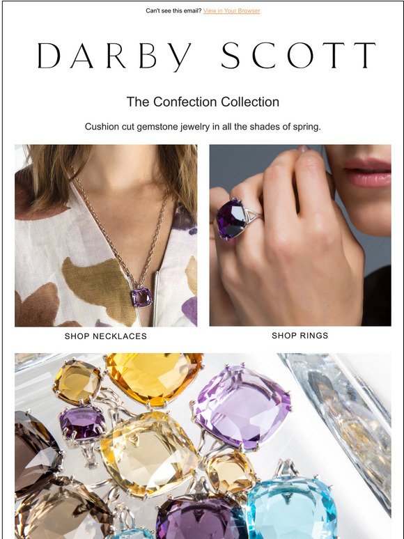 Cushion Cut Jewels in Sweet Shades of Spring
