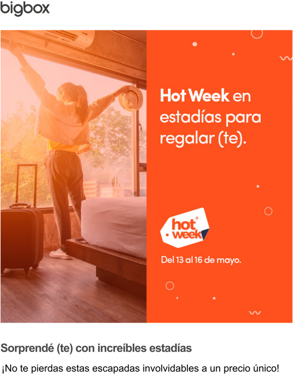 Hot Week para escapar! Los mejores hoteles a un click